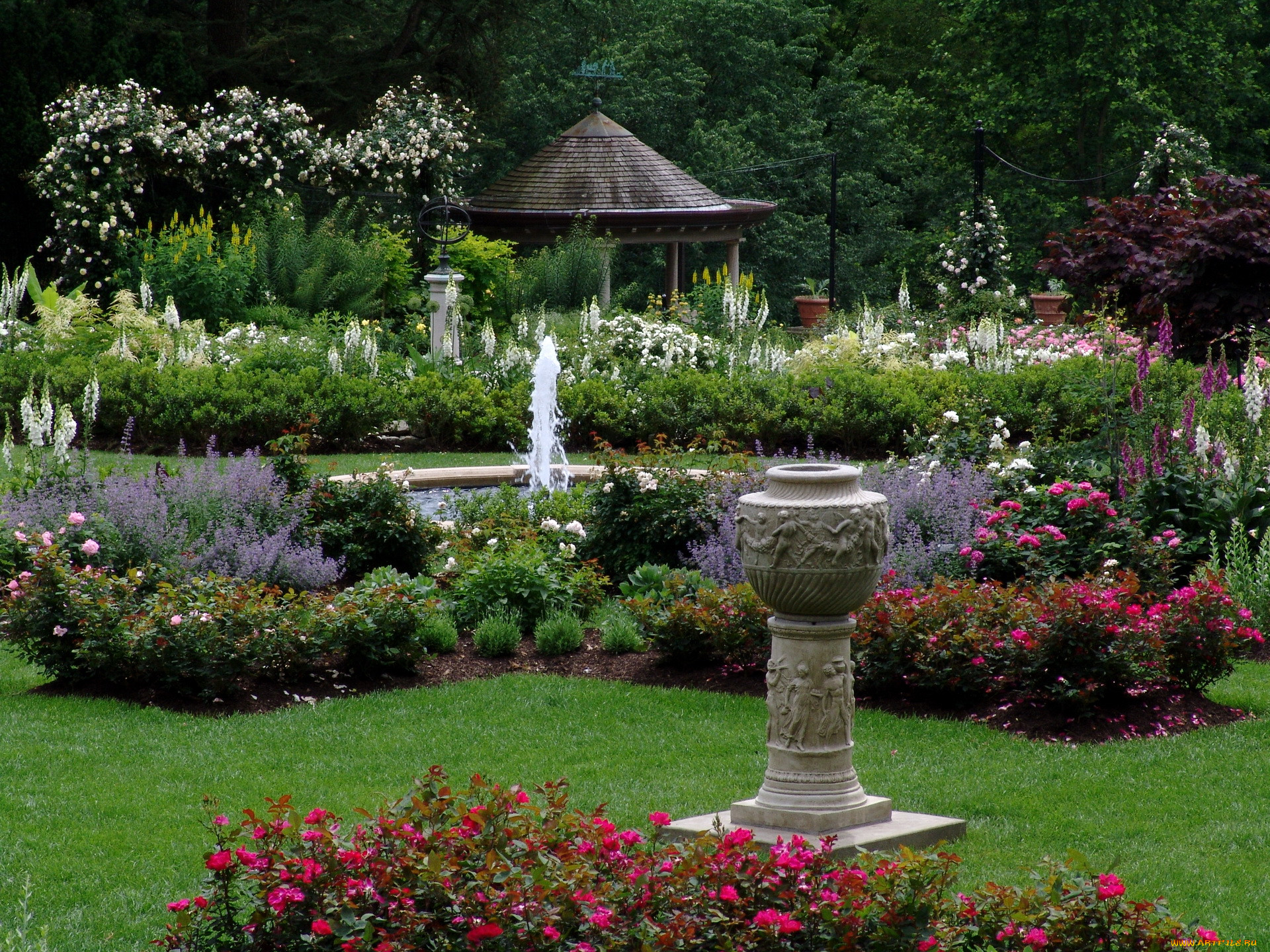 , , rose, garden, of, the, morris, arboretum, pennsylvania, usa